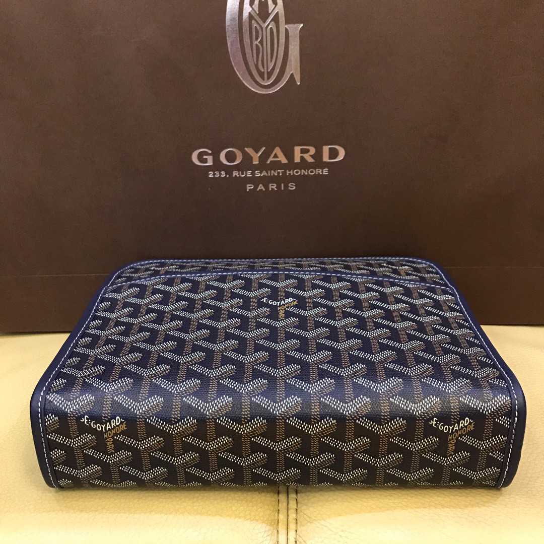 Goyard Jouvence GM Toiletry Bag Navy Blue/Black/Dark Grey For Women 11