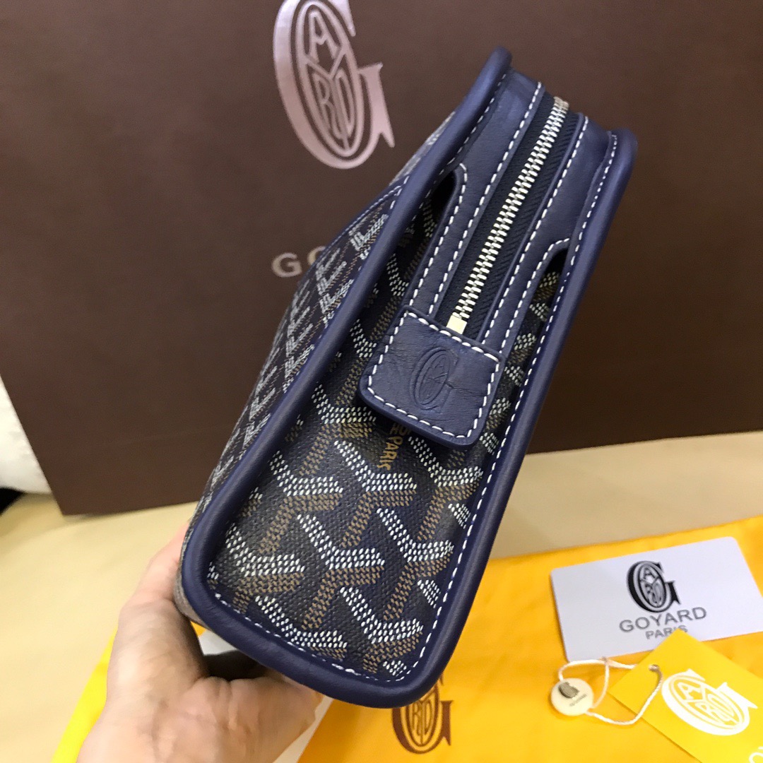 Goyard Jouvence GM Toiletry Bag Navy Blue/Black/Dark Grey For Women 11