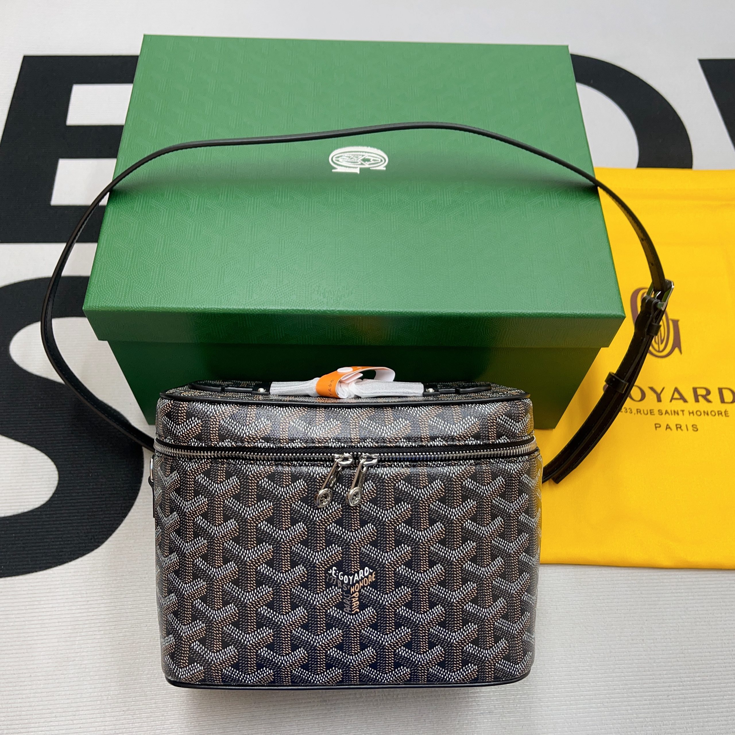 Goyard Jouvence GM Toiletry Bag Navy Blue/Black/Dark Grey For Women 11