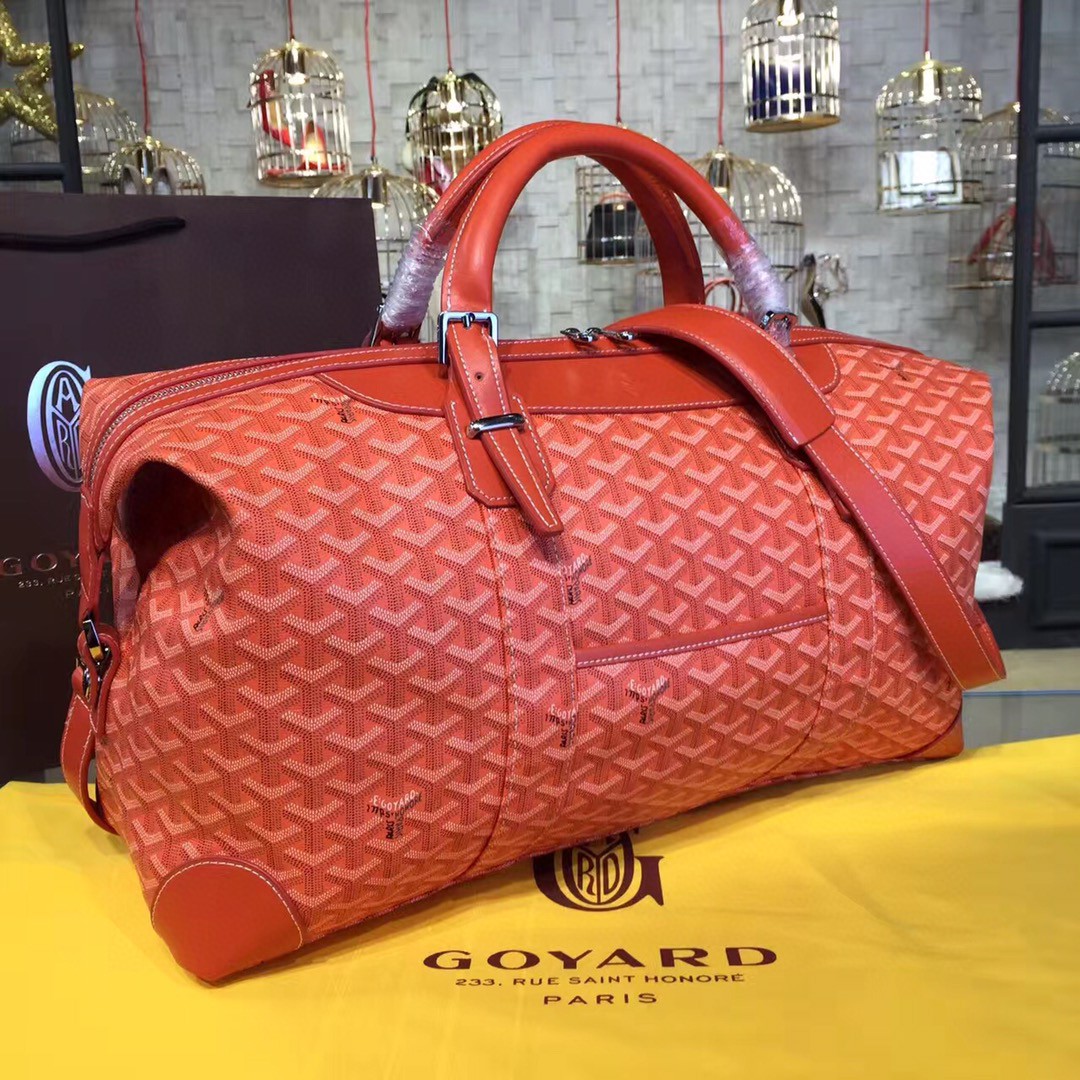 Goyard Travel 55 Bag Brown/Red For Women 21.6in/55cm BOEING055TY51CL51P