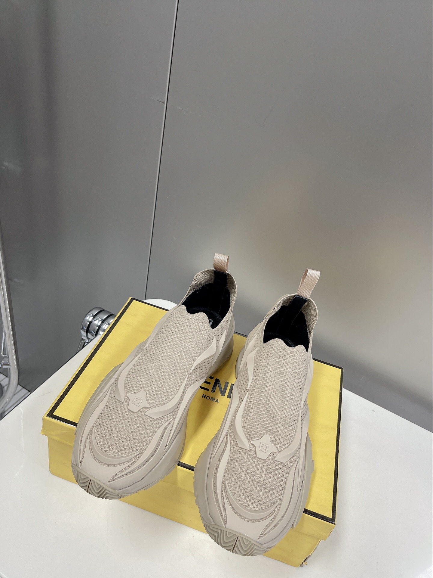 womens white fendi trainers